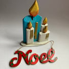 2 x Unique, up cycled Christmas decorations 