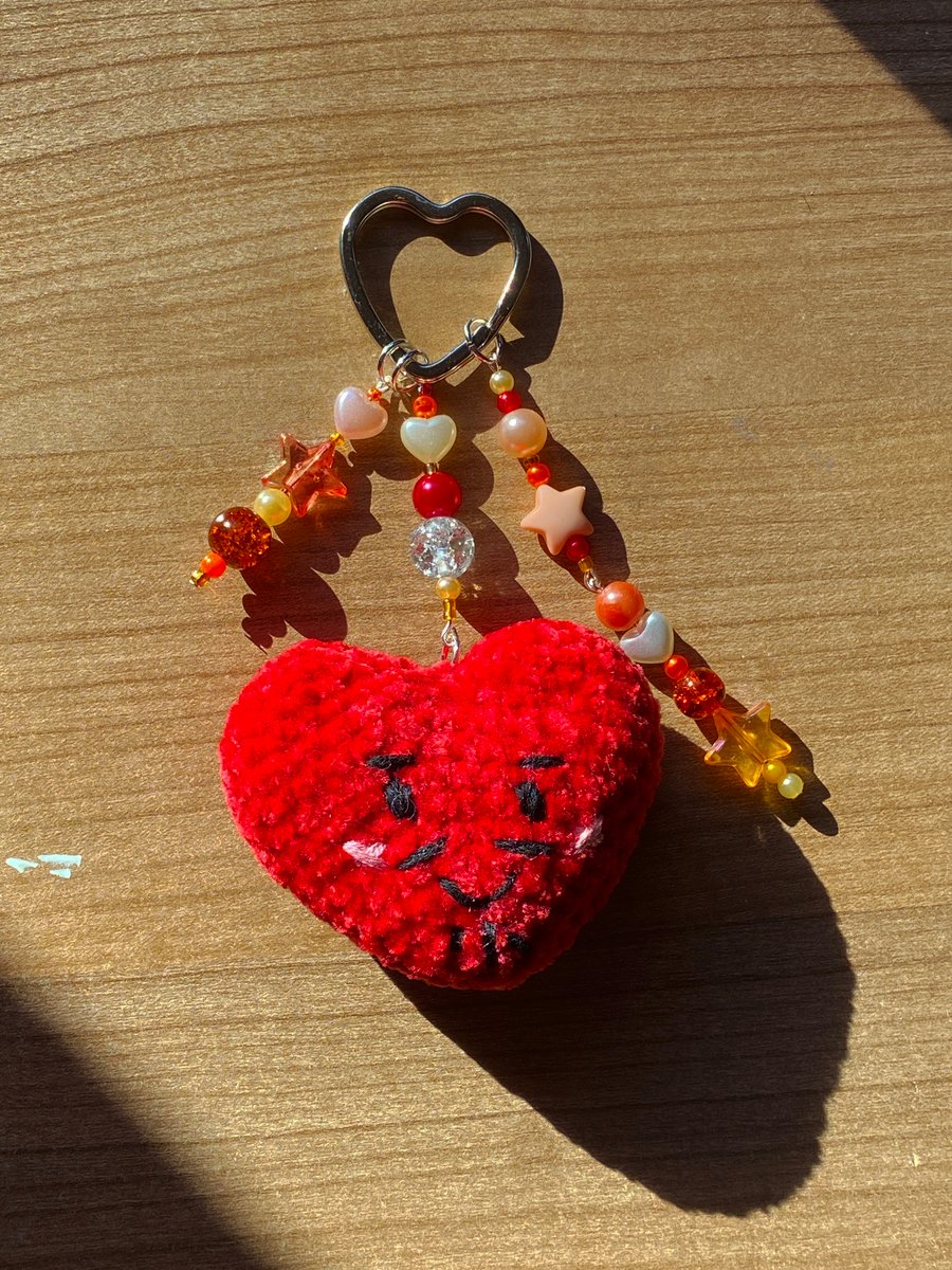 Beaded Crochet Keyring - Lord Heart