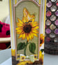 Sunflower and butterfly slimline card for birthdays, anniversaries, thank you. - Image 1
