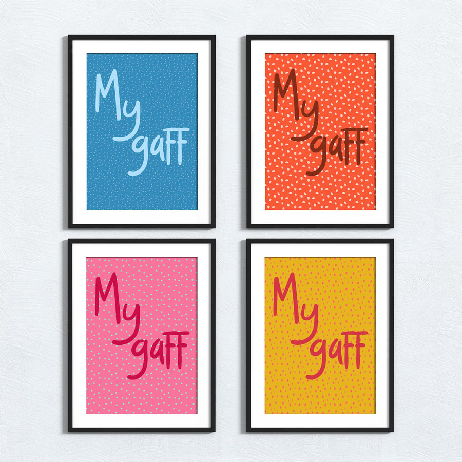 My gaff Manchester dialect and sayings print