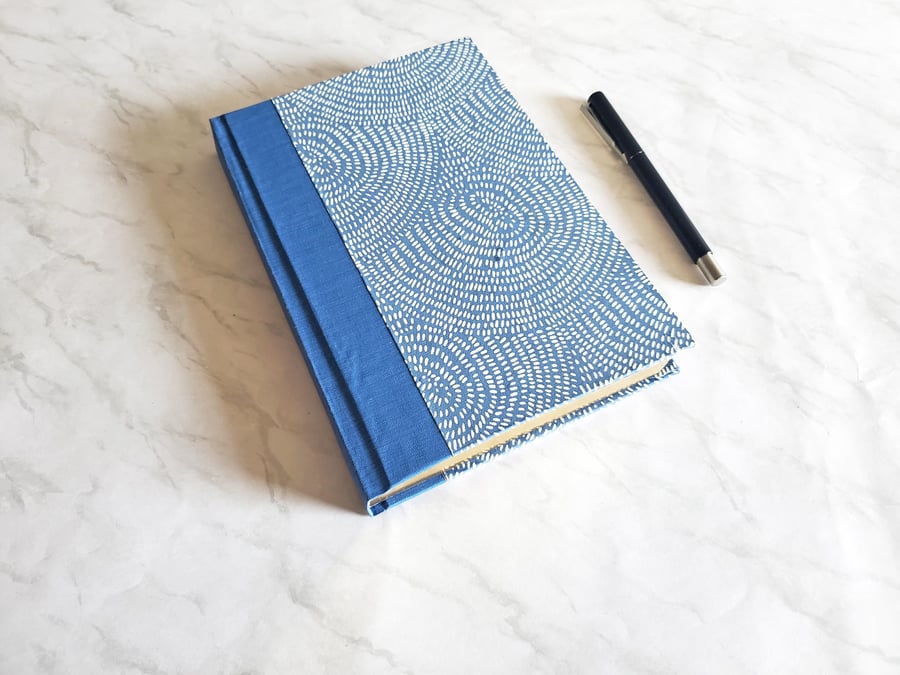 Blue Journal, A5 with lined pages. Hardcover book. Sale - Seconds