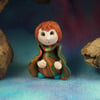 Tiny Hatless Gnome 'Duncan' OOAK by Ann Galvin