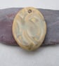 Large Old Gold Knotwork Ceramic Pendant - Image 1