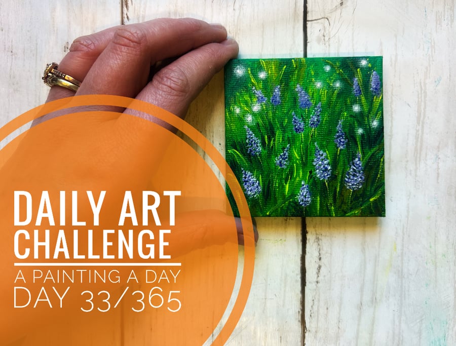 Mini Acrylic painting on canvas, Daily Art Challenge, A Painting a Day 33-365 