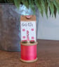Vintage Bobbin and Handmade Tiny Oak 60th Birthday Gift
