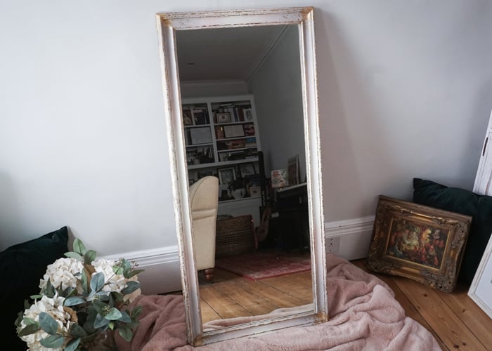 Pink Ombre with Gold Leaf Full-Length Mirror