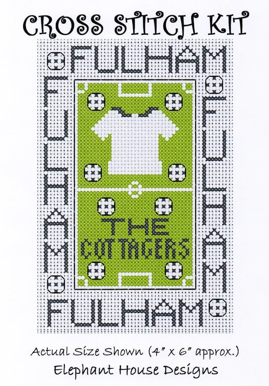 Fulham Cross Stitch Kit Size 4" x 6" Full Kit