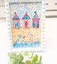 Summer Seconds Beach hut original framed painting