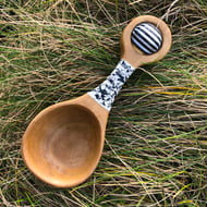 Tulip wood & Lucite Coffee Scoop