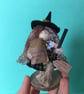 Tiny Cornish Witch Doll Decoration, Halloween Witch Core Ornament - Image 3