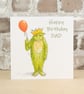 Birthday Card Monster Balloon DAD