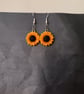 Colourful sunflower charm dangle earrings  - Image 4