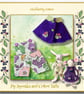 Lavender and Pink Flowered Dungarees to fit the Pip Squeaks and Cotton Tails  - Image 2