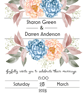 Blush & Blue Bloom Wedding Invitation, Floral Suite, Handmade Envelopes UK