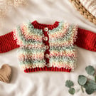 Crocheted Loopy Cardigan 3-6 Months Unisex