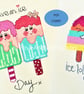 Ice lollies cross stitch set of 2 Instant digital Download PDF chart - Image 1