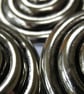 3 Large Silver Spiral Buttons - Image 3