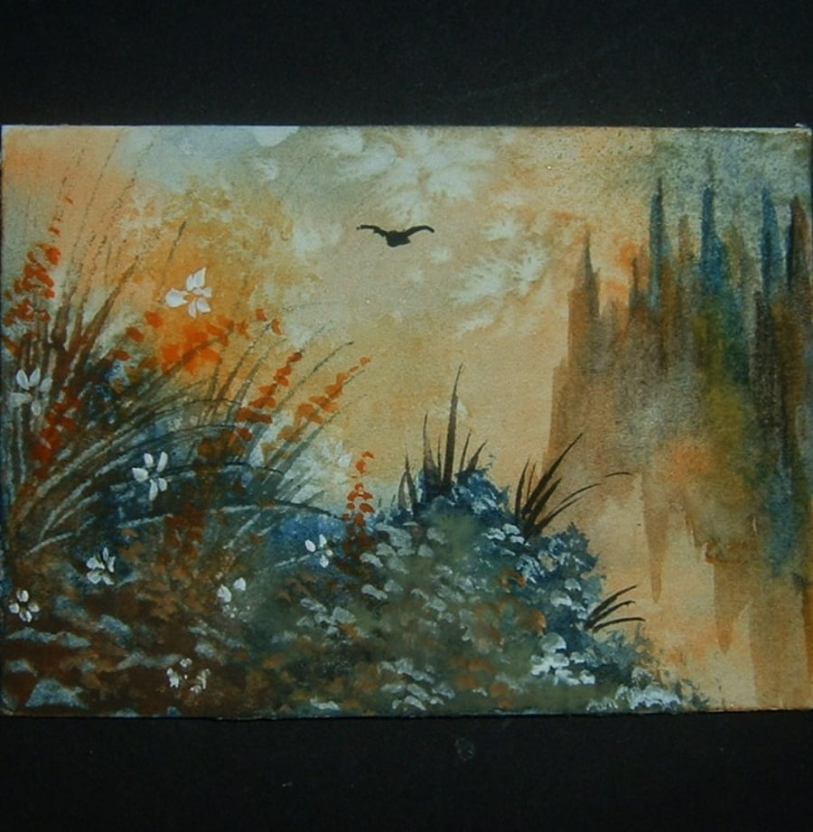 paintings art aceo original watercolour landscape ref  273