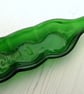 Handmade Fused Glass Wavy Recycled Wine Bottle Dish - Slumped Bottle Spoon Rest - Image 2