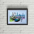 Venice Gondolas at Rest