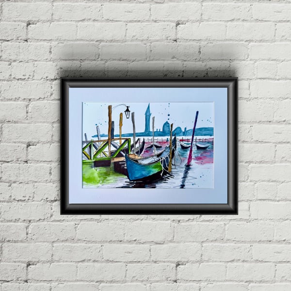 Venice Gondolas at Rest