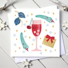 'Christmas Fizz' Christmas Card