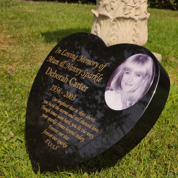  Memorial Heart Grave Marker Grave Stone Heart  Headstone 