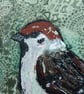 Tree Sparrow Original Monoprint