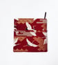 Red & Gold Japanese Crane Foldover Bag - 2-in-1 Clutch & Crossbody - Image 3