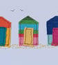 Embroidered Beach Huts Greetings Card - Image 8