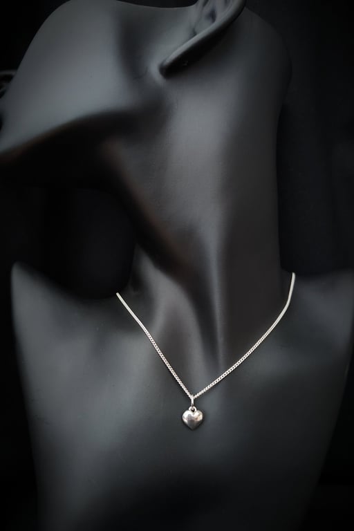Sterling silver heart necklace