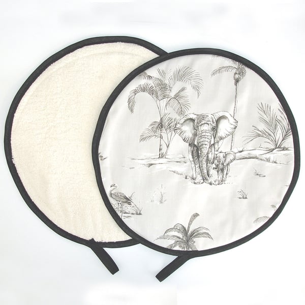 Aga Hob Lid Mats Elephant Pads Hats Round Covers Surface Savers Grey Safari
