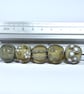 Handmade grey and white lamp work glass beads - Image 6