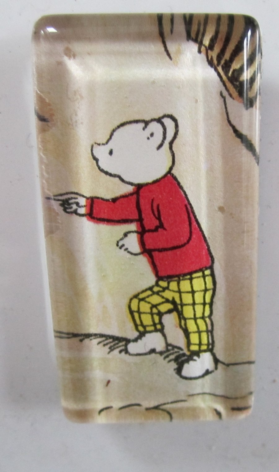 Rupert Bear climbing rocks - Rectangular Magnet from 1966 Rupert Bear Annual