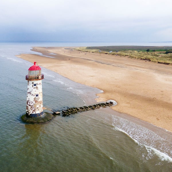 Talacre aerial 2 print