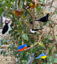 Fused Glass Birds, ROBIN bird lover gift, British bird, hanging bird - Image 3