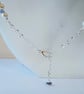 Genuine Tanzanite and Shell Pearl Hand Beaded Tassel Necklace 18 - 19 Inch - Image 5