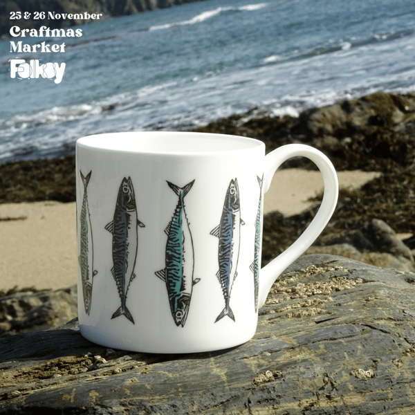 Ceramic Mackerel Mug