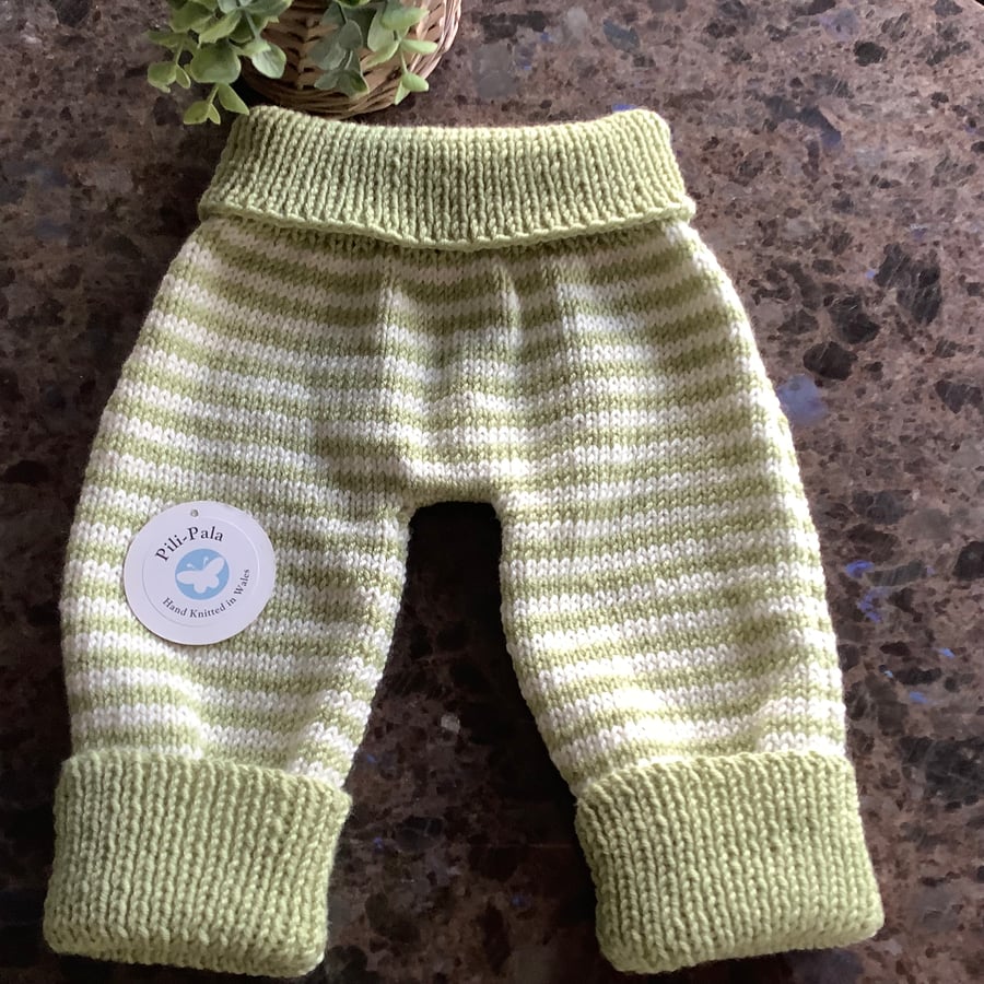 Hand Knitted Cashmere Blend Trousers 0-6 Months