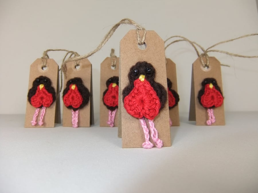 Reserved for Diane, Six  Robin Mini Tags
