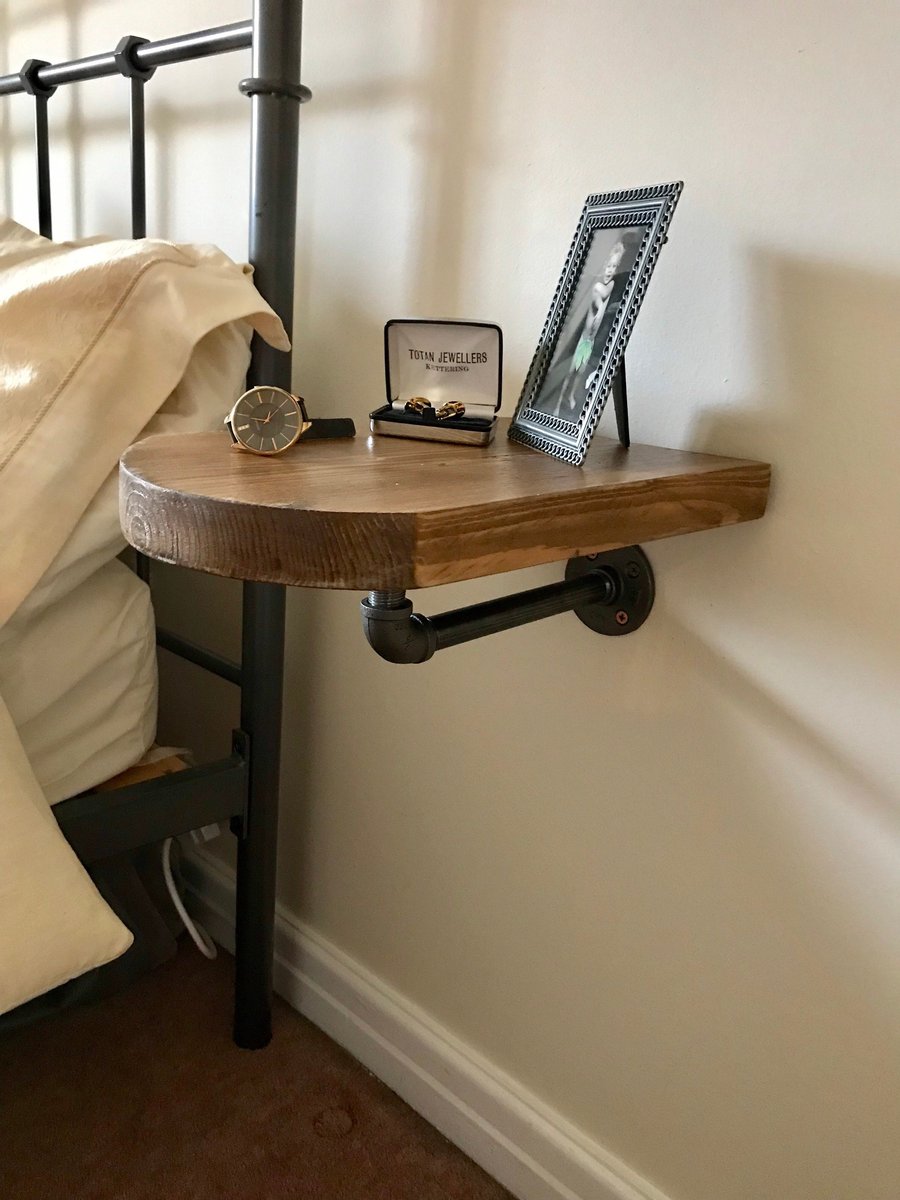 Mounted bedside table deals