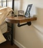 Bedside Table, Handmade Small Table, Wall hung Table, Shelf, Reclaimed Antique E - Image 1