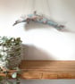 Handmade Map Dolphin - Pastel Blue Cute Nature Inspired Whale Gift for Adults 