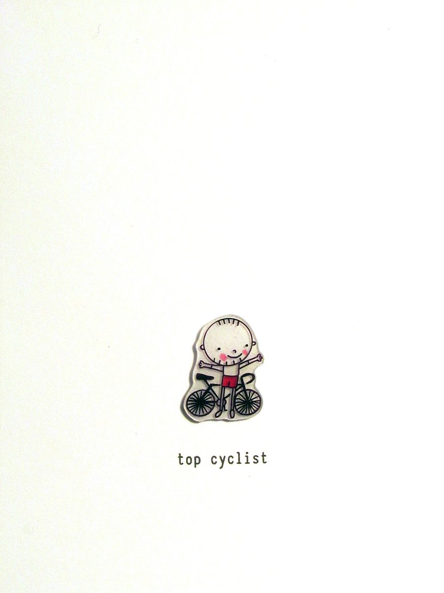 Top cyclist - cycling card - handmade card