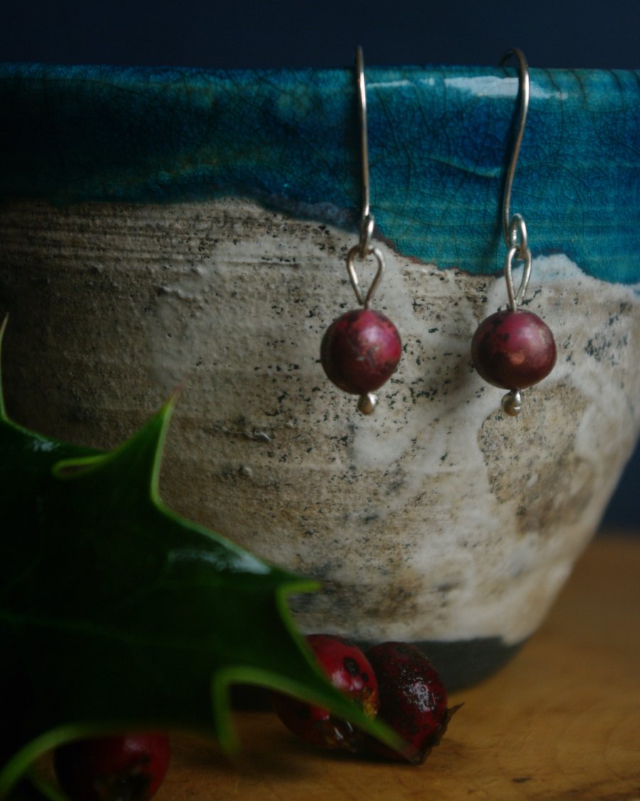 Copper  Berry  Earrings