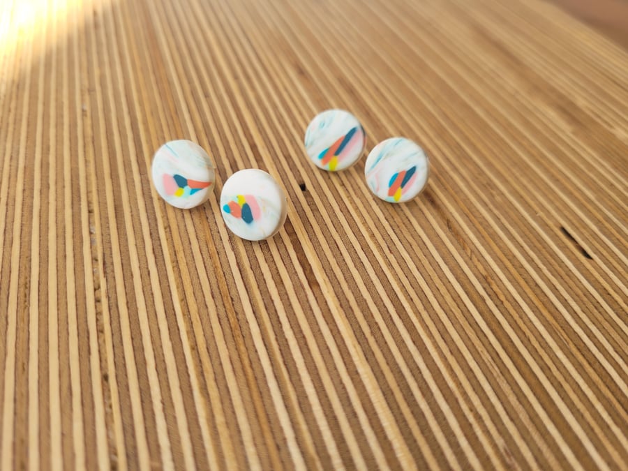 Graf Stud - Polymer Clay Stud Earrings