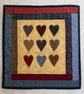 Hand Quilted Nine Heart Country Style Wallhanging Quilt FREE POSTAGE - Image 4