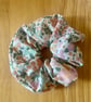 Pastel Floral Handmade Scrunchie Made from Upcycled Materials - Image 2