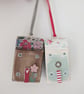 Set of 2 Wooden Floral House Hanging Decorations