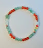 Green Aventurine & Carnelian Bracelet With Stars & Crystals - Handmade In Devon - Image 8